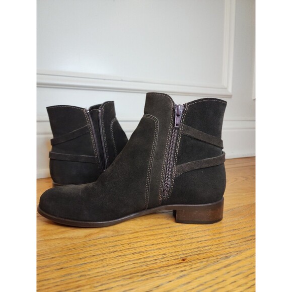 Mint La Candienne Waterproof Sharon Suede Booties Ankle Boots Espresso Brown 7 - Picture 3 of 14